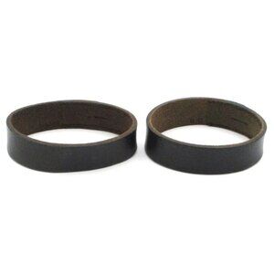 Hermes Bangle Poultur Leather Black Set of 2